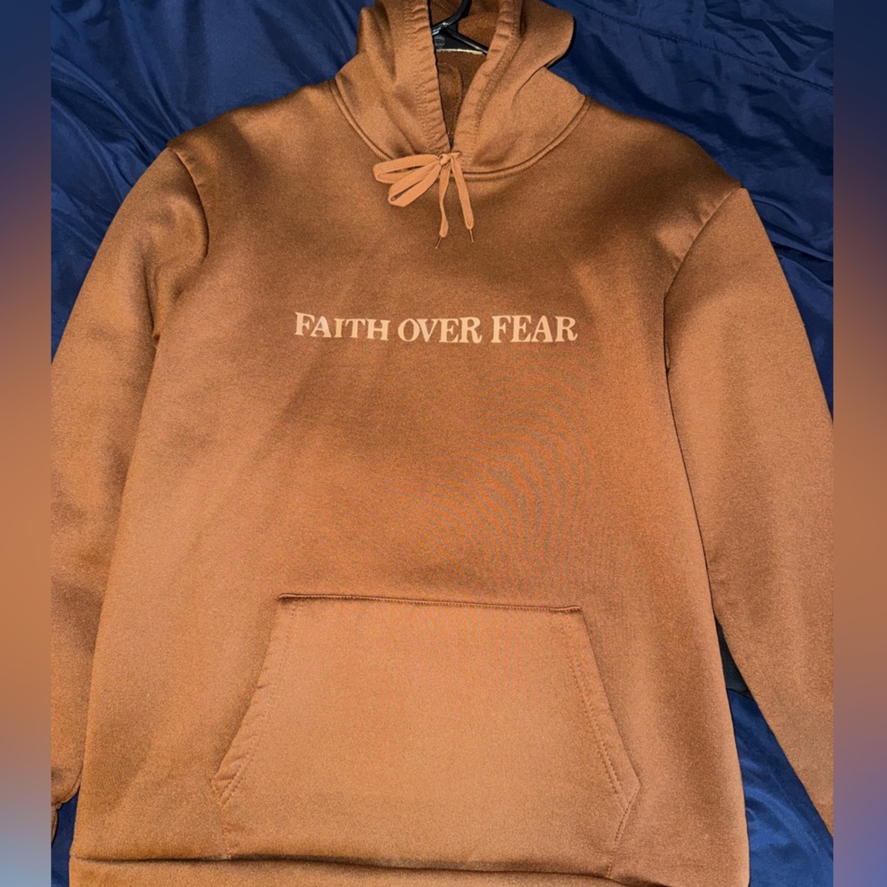 Brown "Faith Over Fear" Hoodie